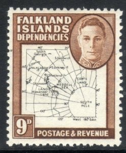 Falkland Islands Dep.: 1946 KGVI 9d SG G15 mint