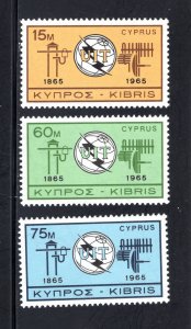 Cyprus, SC# 257-259,   VF,  MNH, CV $15.65 ....... 1580199
