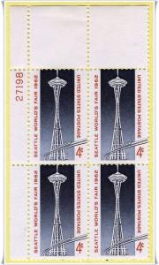 SC#1196 4¢ Seattle World's Fair PB MNH *