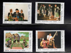 LAOS Scott 1250-1253 NH** 1995  Music stamp set