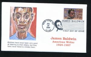 US 3871 James Baldwin, Southport Cachet FDC