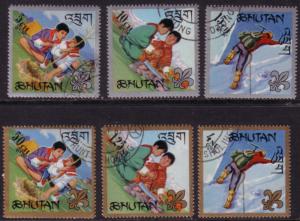 XG-A369 BOY SCOUTS - Bhutan, 1967 6 Values Used CTO Set