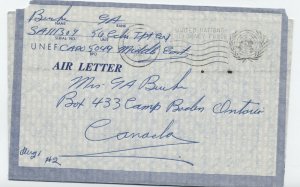 1961 UN Emergency Forces middle east air letter to Canada [y7129]