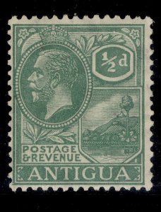 ANTIGUA GV SG62, ½d dull green, M MINT.