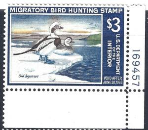 U.S. RW34 Mint VF Plate Single