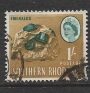 Southern Rhodesia- Scott 102 - QEII Definitives -1964 - Used- Single 1/- Stamp