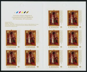 Canada 2013 - Queen Elizabeth 60th Anniversary = Bklt of 10 stamps MNH  #2644a