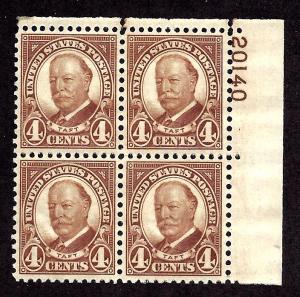 685 Mint,OG,NH... Plate Block of 4... SCV $20.00