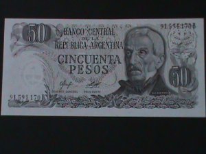 ARGENTINA-1983 CENTRAL BANK-$50 PESO-UN-CIRCULATED-VF-WE SHIP TO WORLDWIDE