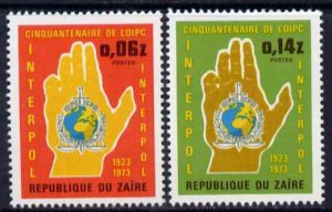 ZAIRE - 1973 - Criminal Police Organisation - Perf 2v Set - Mint Never Hinged