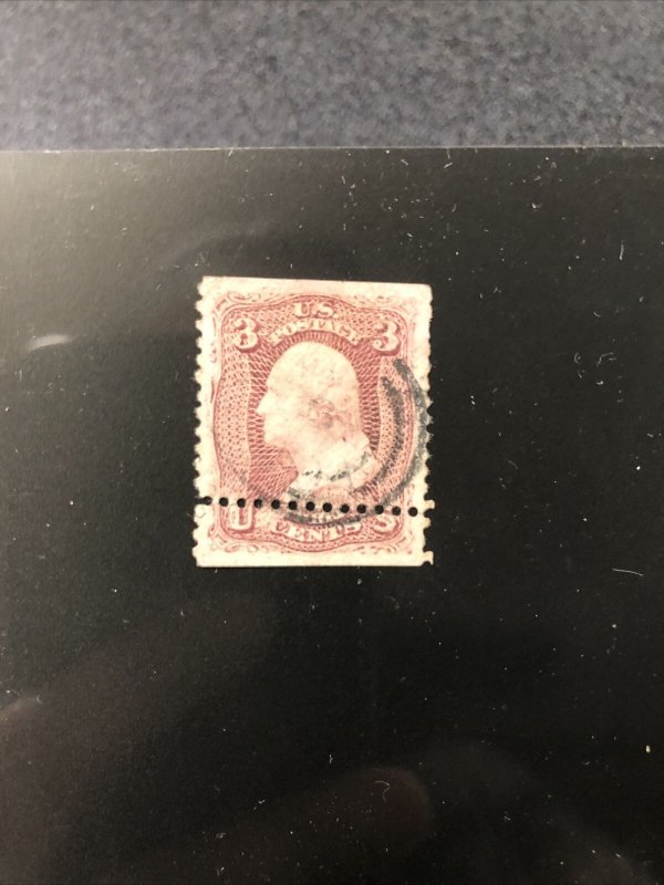 Scott#65 US Stamp 3c USED George Washington 1861-62 - “ MISPERF “