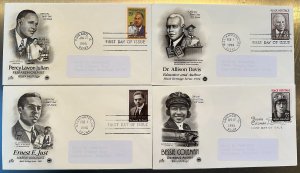 US Black Heritage series set of 4 FDC's PCS