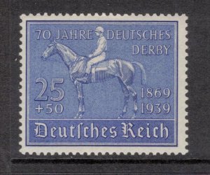 GERMANY 1939 German Derby; Scott B144, Michel 698; MNH