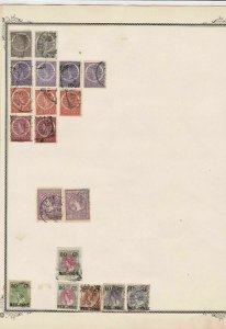 netherlands indies stamps on album page  ref 13536