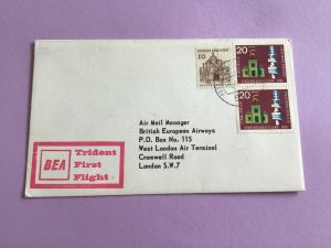 Germany BEA Trident First Flight 1966 Flight Stamp Cover R45875