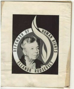 Ghana #160 Eleanor Roosevelt, Human Rights, UN original unique partial artwork