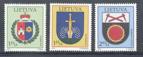 Lithuania Sc 958-0 2012 Coats of Arms stamp set mint NH