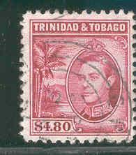 TRINIDAD & TOBAGO 61 USED 1940 HIGH VALUE KING GEORGE VI