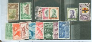 Sarawak #197-211 Used Single (Complete Set)