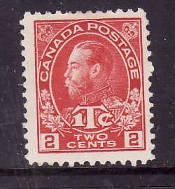 Canada-Sc#MR3-Unused 3c carmine war tax-KGV-og-hinge remnant-1915-Cdn739-