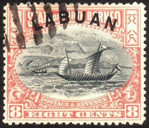 1897, Labuan 8c, Used, Sc 79