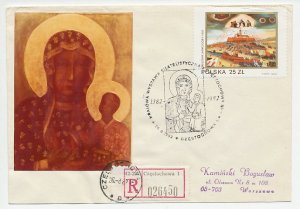 Registered cover / Postmark Poland 1982 Madonna and Child