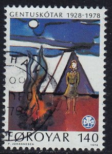 Faroe Islands - 1978 - Scott #41 - used - Girl Guides