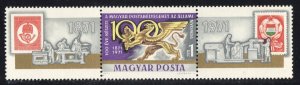 Thematic stamps HUNGARY 1971 STATE PRINT OFFICE 2609+2 LABELS mint