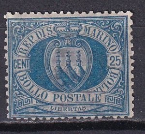 1877-99 - SAN MARINO - Coat of Arms. Scott #14 - MH*