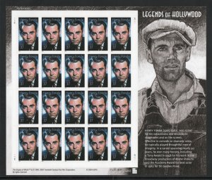 ALLY'S STAMPS US Plate Block Scott #3911 37c Henry Fonda [20] MNH [FP-79]