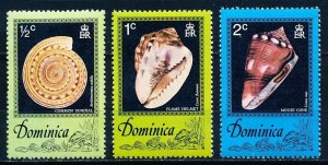 Dominica #513-515 Short Set of 3 MNH