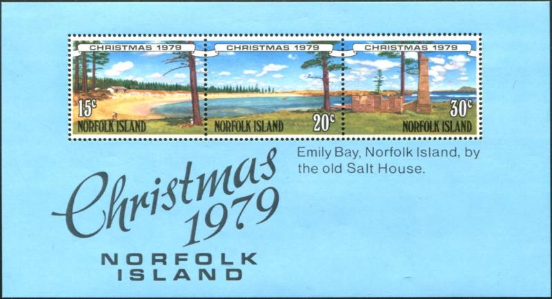 Norfolk Island 1979 SG233 Christmas views strip MS MNH