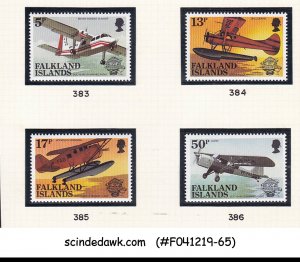 FALKLAND ISLANDS 1983 BICENTENARY OF FIRST FLIGHT / AVIATION SCOTT#383-6 4V MNH