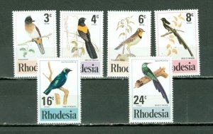 RHODESIA 1977 BIRDS #375-380 SET MNH...$2.85