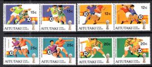 Aitutaki 250-253 Soccer MNH VF