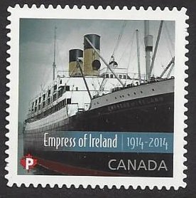Canada #2747i MNH die cut single, RMS Empress of Ireland, issued 2014