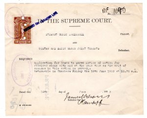 van Dam BCL30  on British Columbia Supreme Court Document, 1933, Canada Revenue