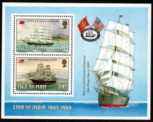 ISLE OF MAN SGMS389 1988 MANX SAILING SHIPS MNH