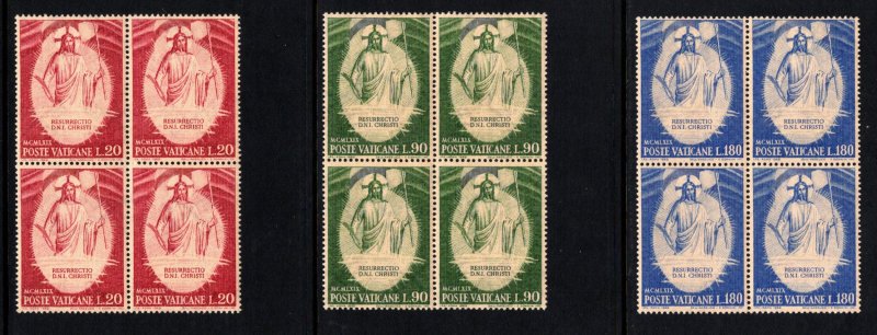 VATICAN CITY  SC# 467-469  BLK/4  FVF/MNH