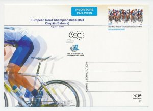 Postal stationery Estonia 2004 Cycle race - European Road Championships