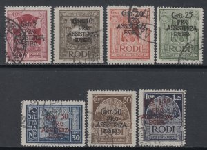 Italy  Egeo German occ.- Sassone n.118-124 cv 175$ used