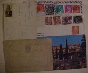 SPAIN  7 COVERS FROM MINT 1880'S POSTAL CARD