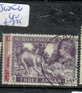 BURMA  KGVI     SG 25-26     VFU        P0515A  H