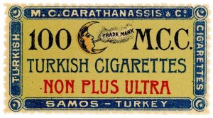 (I.B) Turkey Cinderella : Carathanassis Turkish Cigarettes (Samos)