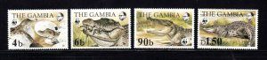 Gambia stamps #515 - 518, MH OG, complete set, Reptiles,  CV $47.00