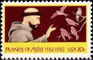 U.S.#2023 Francis of Assisi 20c Single, MNH.