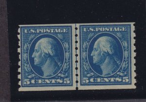 396 Line pair F-VF mint never hinged with nice color cv $ 975 ! see pic !