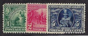 US Scott #328-30 complete set Mint LH OG VF