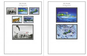 COLOR PRINTED NEW ZEALAND 2005-2010 STAMP ALBUM PAGES (98 illustrated pages)