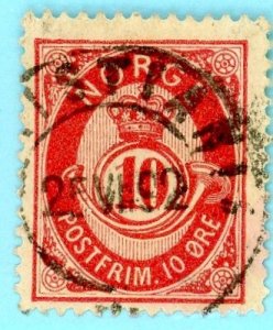 Norway, Scott #40, Used